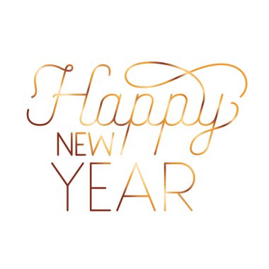 mutlu yeni yıl izole simgesi