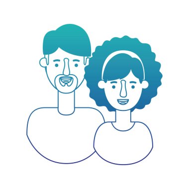 Çift avatar karakter simgeler