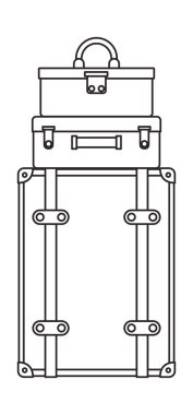 bavullar izole kazık simge