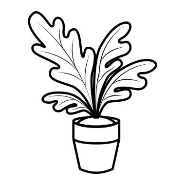 ev bitki pot izole simgesi