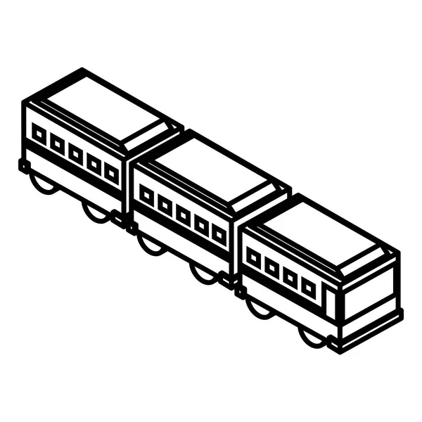 Icône isométrique de transport par autobus articulé — Image vectorielle