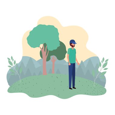 manzara avatar karakter ayakta adam