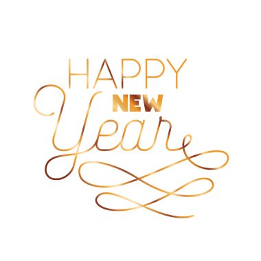 mutlu yeni yıl izole simgesi