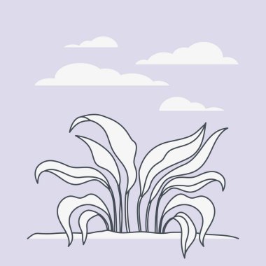 deniz bitkiler ekosistem sahnesi