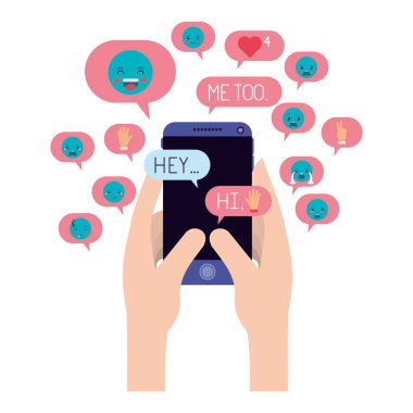 akıllı telefon ile emojis Gönderen sohbet