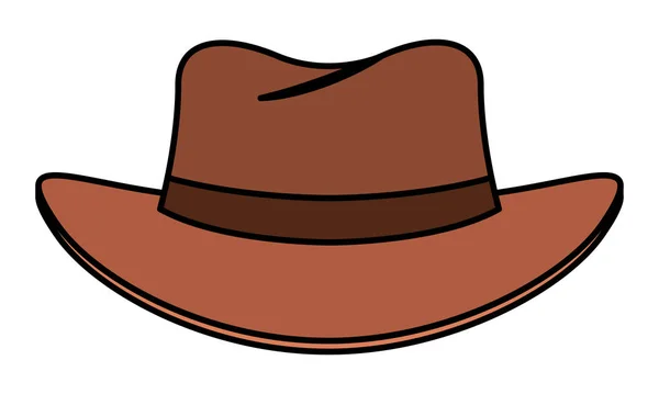 Hímnemű elegáns kalap ikon — Stock Vector