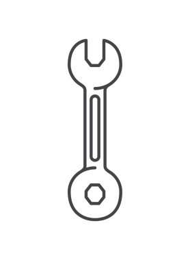 İngiliz anahtarı aracı izole simgesini