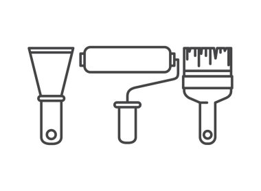 inşaat araçları izole simgesi
