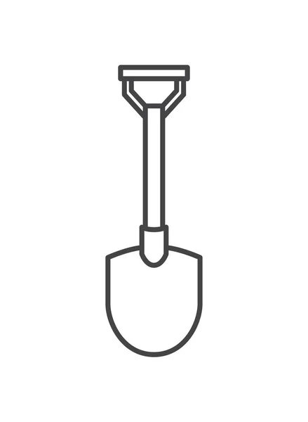 Schaufel Werkzeug isoliert Symbol — Stockvektor