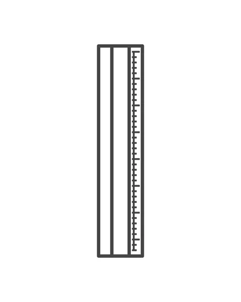 Линейка инструмент изолированный значок — стоковый вектор