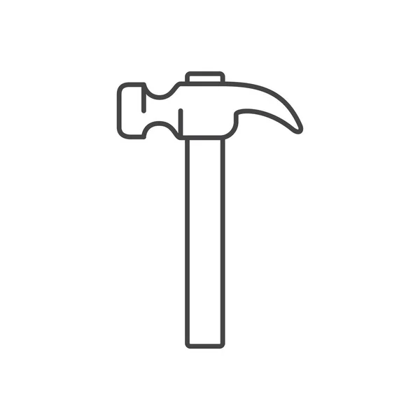 Hammer tool isolated icon — Stock Vector