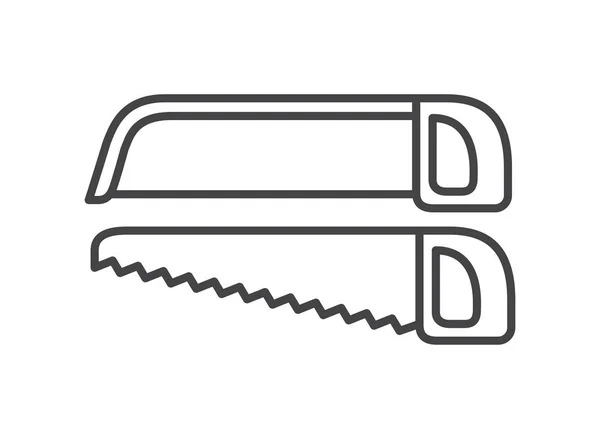 Geïsoleerd pictogram van zaag gereedschap — Stockvector