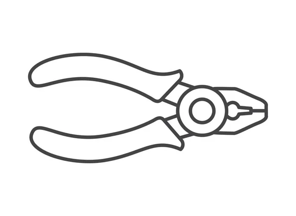 Zange Werkzeug isoliert Symbol — Stockvektor