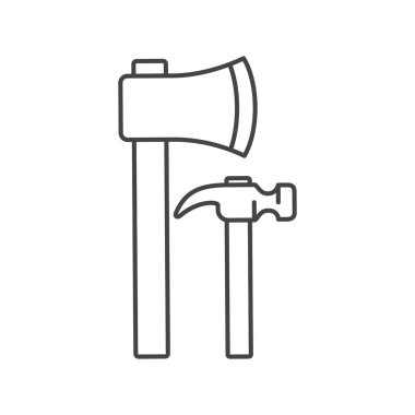 inşaat araçları izole simgesi