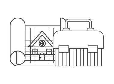 yapı alet kutusu yalıtılmış simgesi