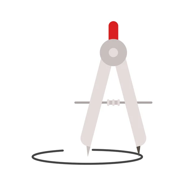 Outil boussole icône isolée — Image vectorielle