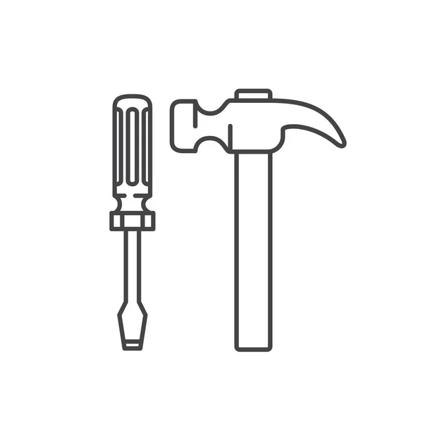 Construction tools isolated icon — Stock Vector