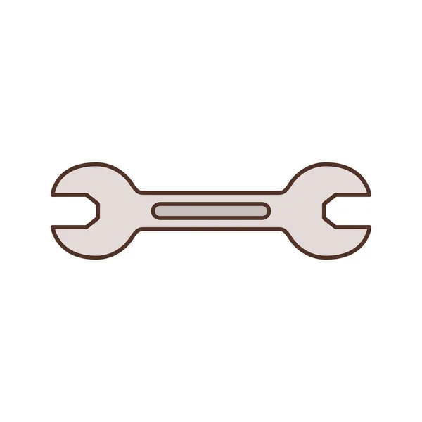 Schraubenschlüssel Werkzeug isoliert Symbol — Stockvektor