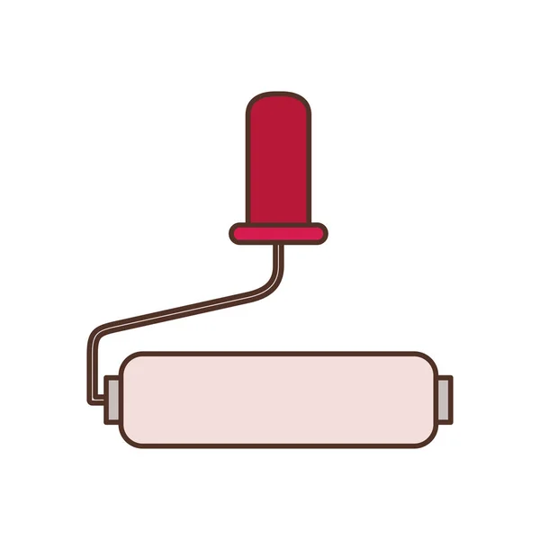 Verf roller tool geïsoleerd pictogram — Stockvector