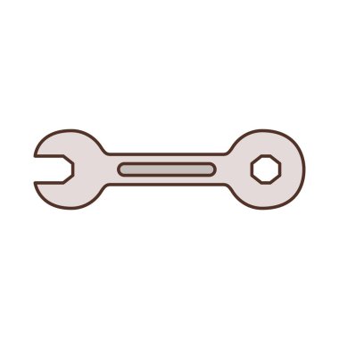 İngiliz anahtarı aracı izole simgesini