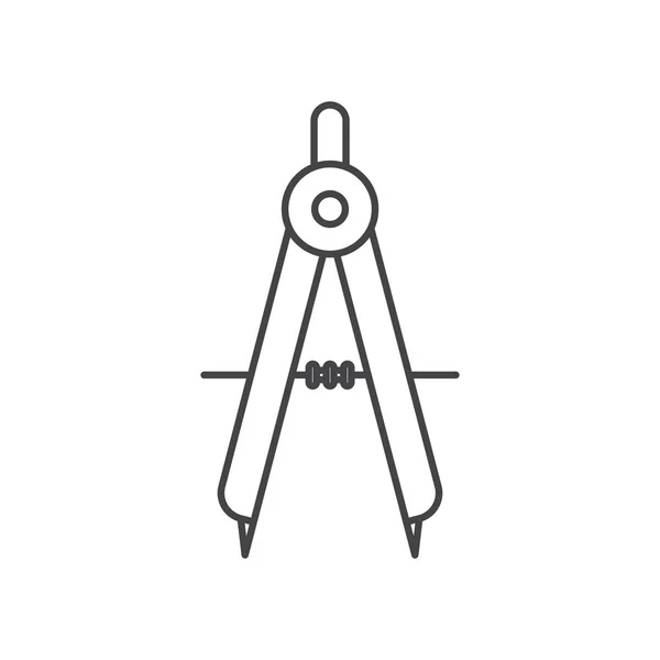 Kompas geïsoleerde gereedschappictogram — Stockvector