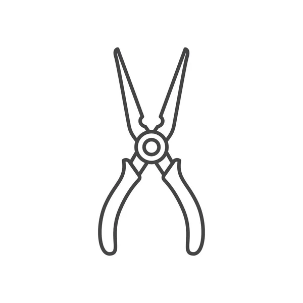 Zange Werkzeug isoliert Symbol — Stockvektor