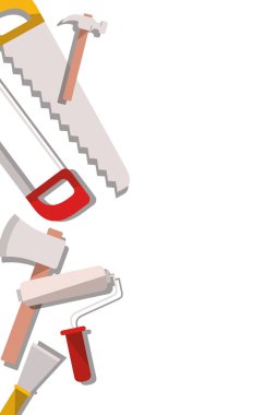 yapı araçları desen izole simgesi