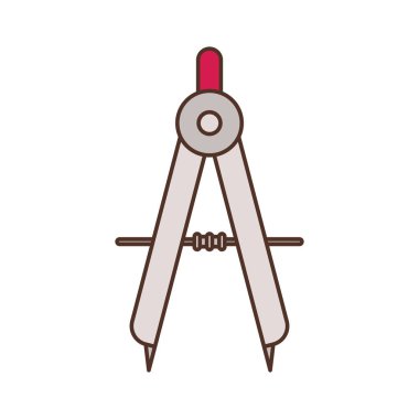 Pusula aracı izole simgesi