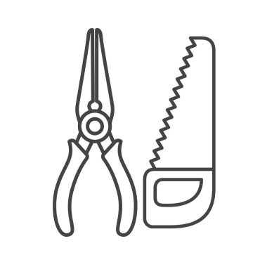 inşaat araçları izole simgesi