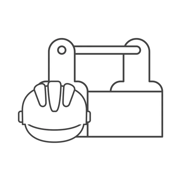 Construction tool box isolated icon — Stock Vector