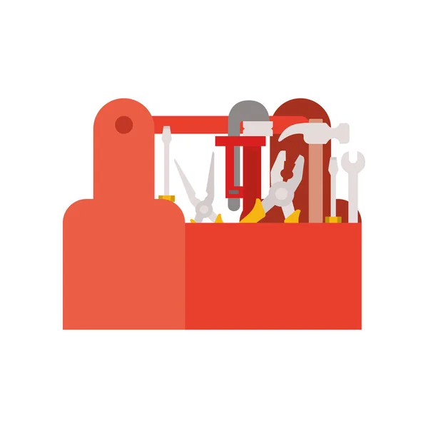 Construction tool box isolated icon — Stock Vector