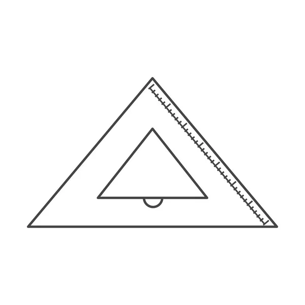 Ferramenta de regra quadratura ícone isolado — Vetor de Stock