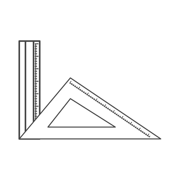 Cuadratura regla herramienta aislado icono — Archivo Imágenes Vectoriales