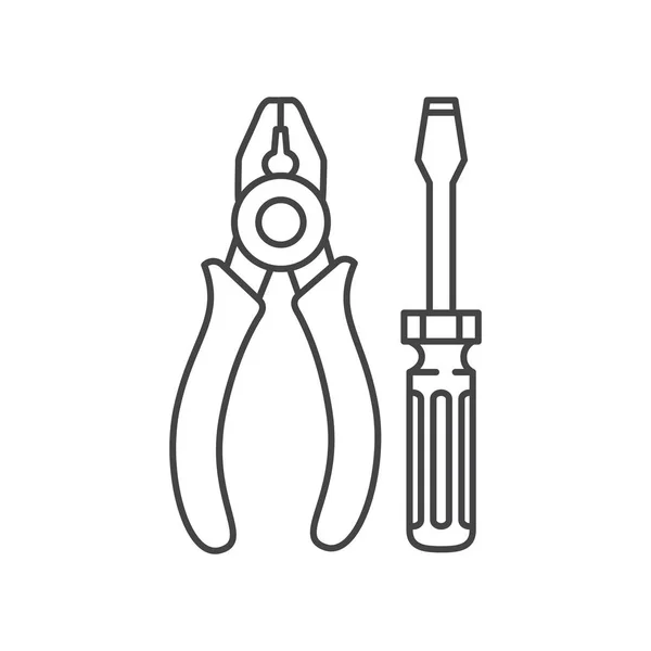 Construction tools isolated icon — Stock Vector