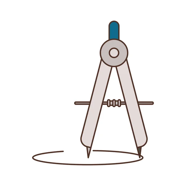 Kompas geïsoleerde gereedschappictogram — Stockvector