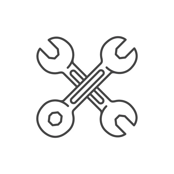 Geïsoleerde moersleutelpictogram gereedschap — Stockvector