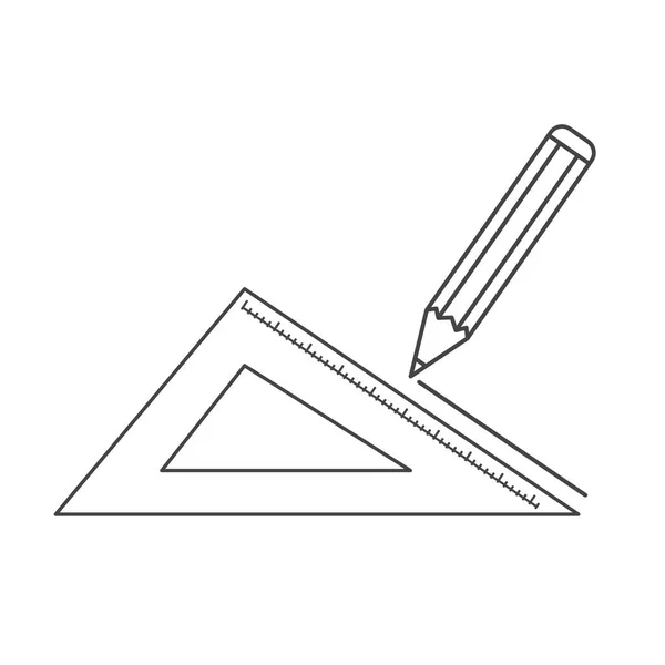 Cuadratura regla herramienta aislado icono — Archivo Imágenes Vectoriales