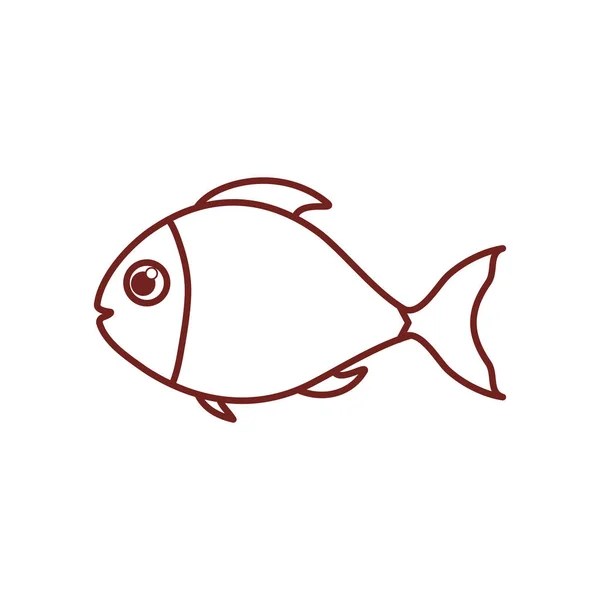 Patrón de peces icono aislado — Vector de stock