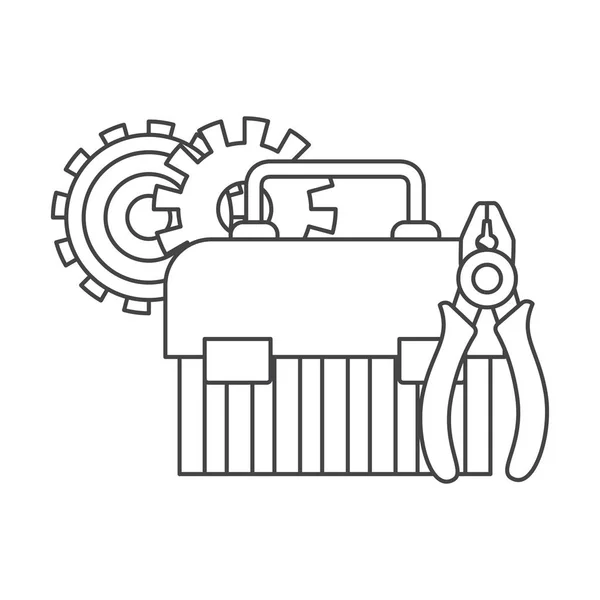 Caixa de ferramenta de construção ícone isolado — Vetor de Stock