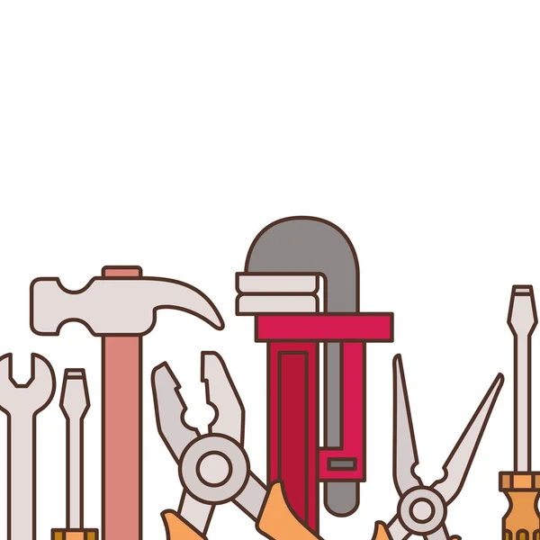 Patrón de herramientas de construcción icono aislado — Vector de stock