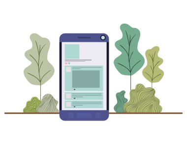 orman manzara ile Smartphone