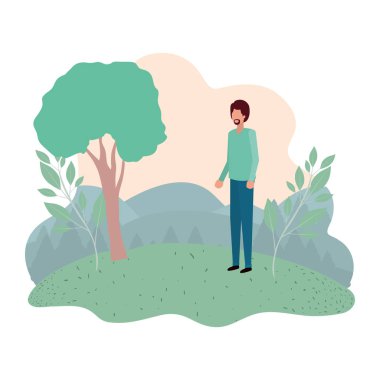 manzara avatar karakter ayakta adam