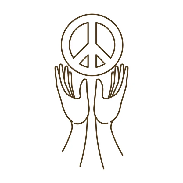 愛と平和の象徴を受け取る手 — ストックベクタ