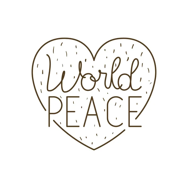 World peace isolated icon — Stock Vector