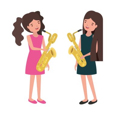 müzik aletleri karakteri olan kadınlar