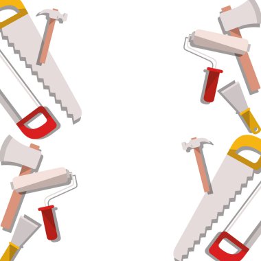 yapı araçları desen izole simgesi