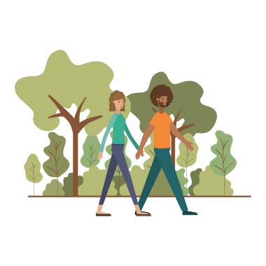 manzara avatar karakter genç çift