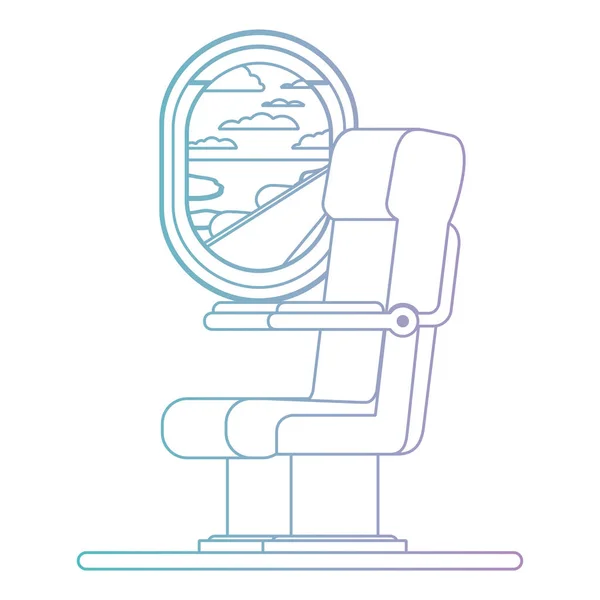 Křeslo v letadle s oknem — Stockový vektor