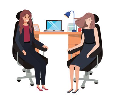 iş ofis avatar karakteri iş kadınları