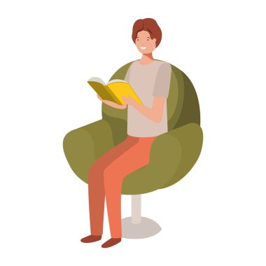 kanepe avatar karakteri adam okuma kitap